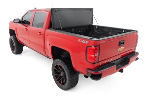 Chevrolet Silverado 3500 HD Bed Cover - Rough Country - Hard Tri-Fold Flip Up - '14-'19
